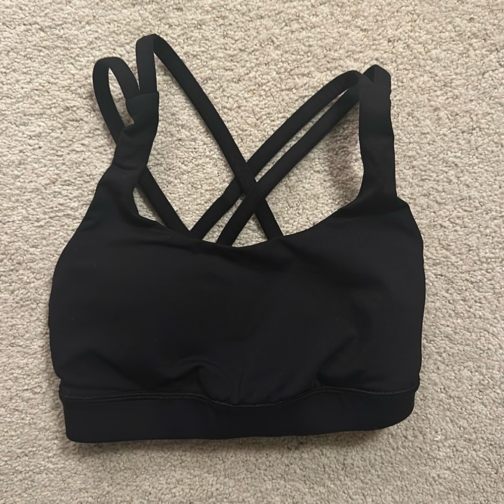 Lululemon Energy Bra Size 2 Color Black